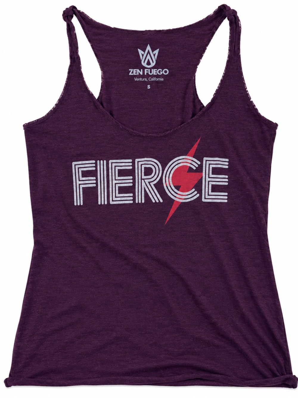 Women's Purple 'FIERCE' Graphic Racerback Tank